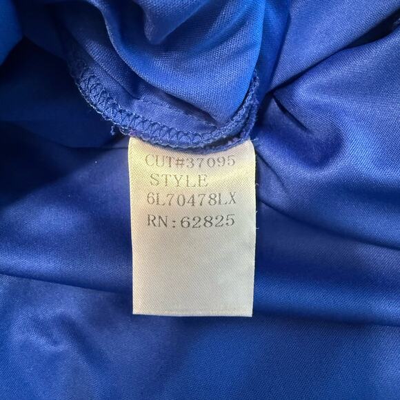 Tadashi Shoji Dress Sz 12 Blue Floor Length Mother of Bride/Groom Bridesmaid EUC - Picture 16 of 16